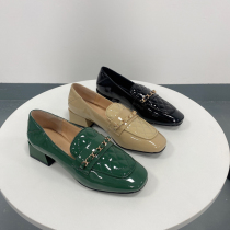 Brand Withdrawal Cabinet Women Shoes New 2021 Lacquer Leather Genuine Leather Soft Leather Flat Low Heel Single Shoes Women Inglées Small Leather Shoes Tide