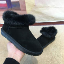 Snow Boots Withdrawal Cabinet Break Code Clear Cabin Genuine Leather Women Shoes 2021 Water Mink Wool Non-slip Warm Plus Suede Thickened 100 Hitch Boot