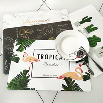 2 4 Creative plastic waterproof IKEA rectangular simple Nordic table mat coaster bowl mat