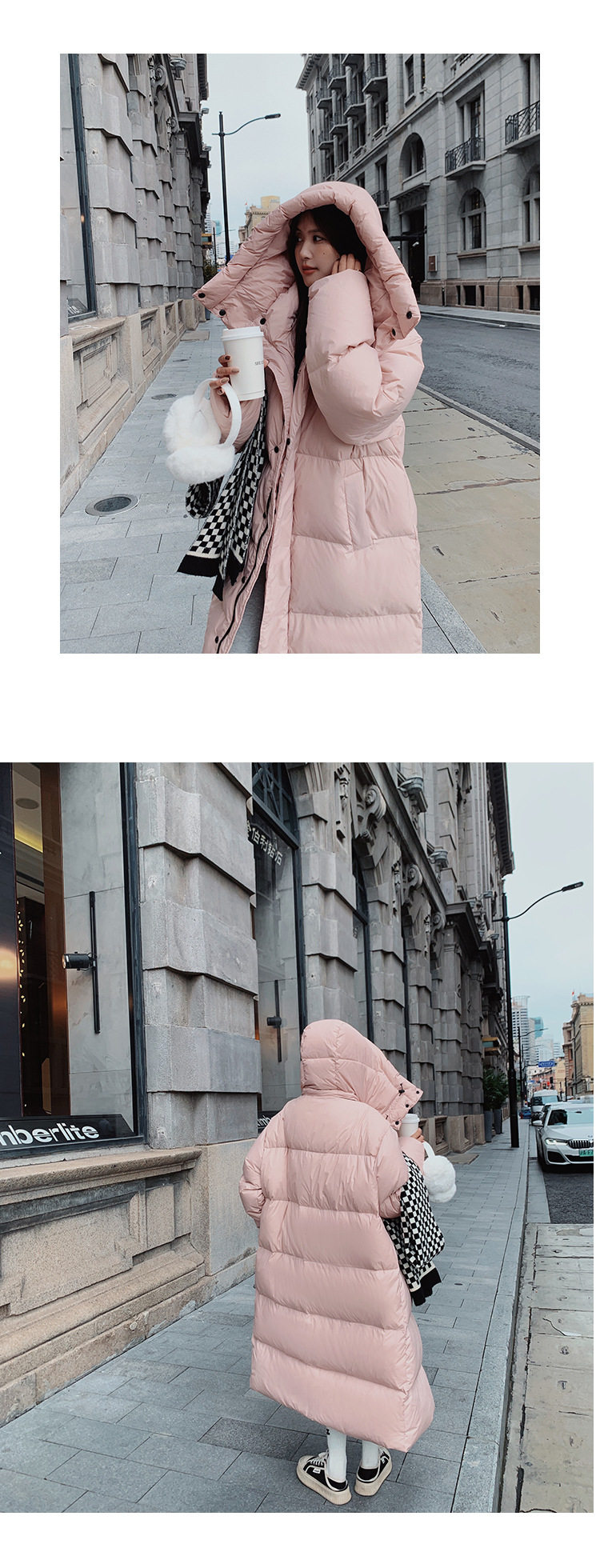 Пальто для беременных 孕妇羽绒服oversize休闲百搭简约设计感连帽chic长款高级感外套女 Europe, Girl, Silk