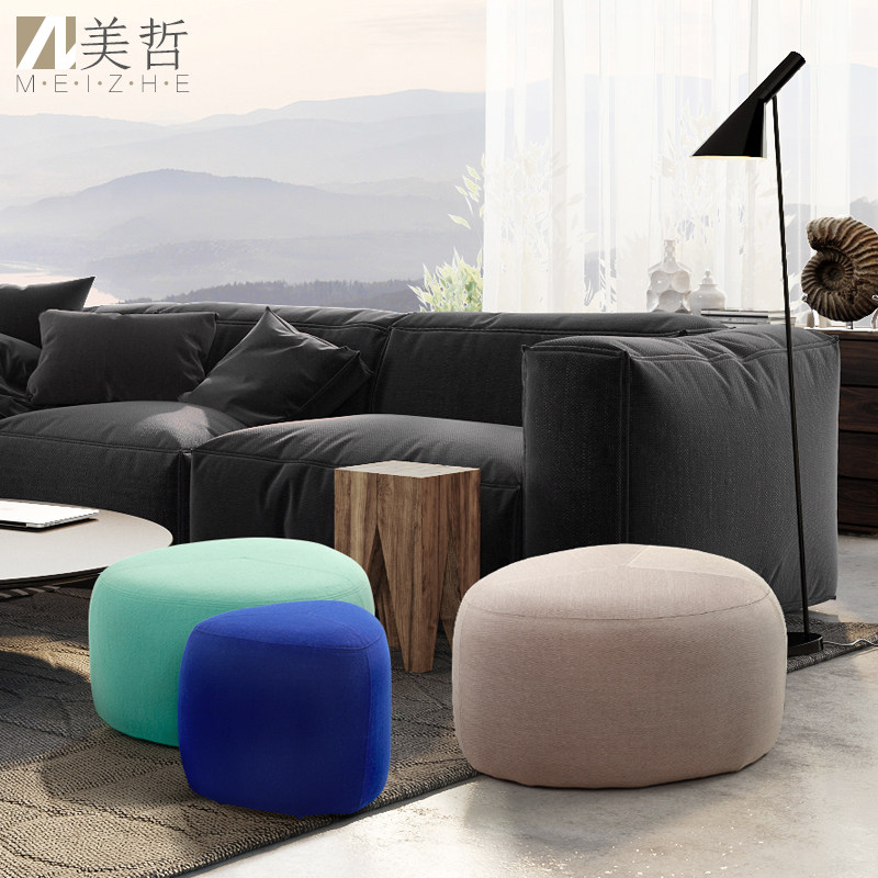 Designer creative triangle pebble change shoe stool home door wear shoe stool entry door stool living room sofa stool low stool