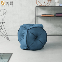 Nordic designer light extravagant tech cloth Sofa Stool foot pedal Short stool Modern minimalist Living room Creative Shoe Changing Stool