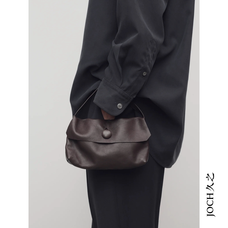 Minimalist Row-Style Sally Handbag Made of Imported Lambskin for Spring and Summer, Genuine Leather Handbag, Mini Tote Bag