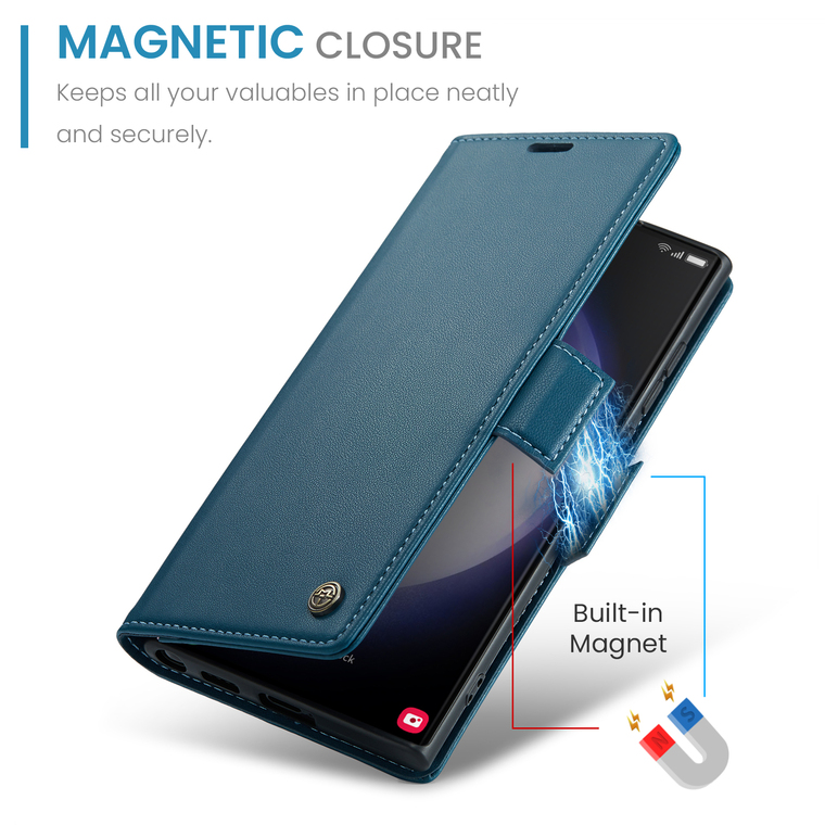 Sulada Wallets Folio Flip Magnetic Synthetic Leather Card Holder Folding Stand High End Premium A54, A34, A24, A14, S23, S23