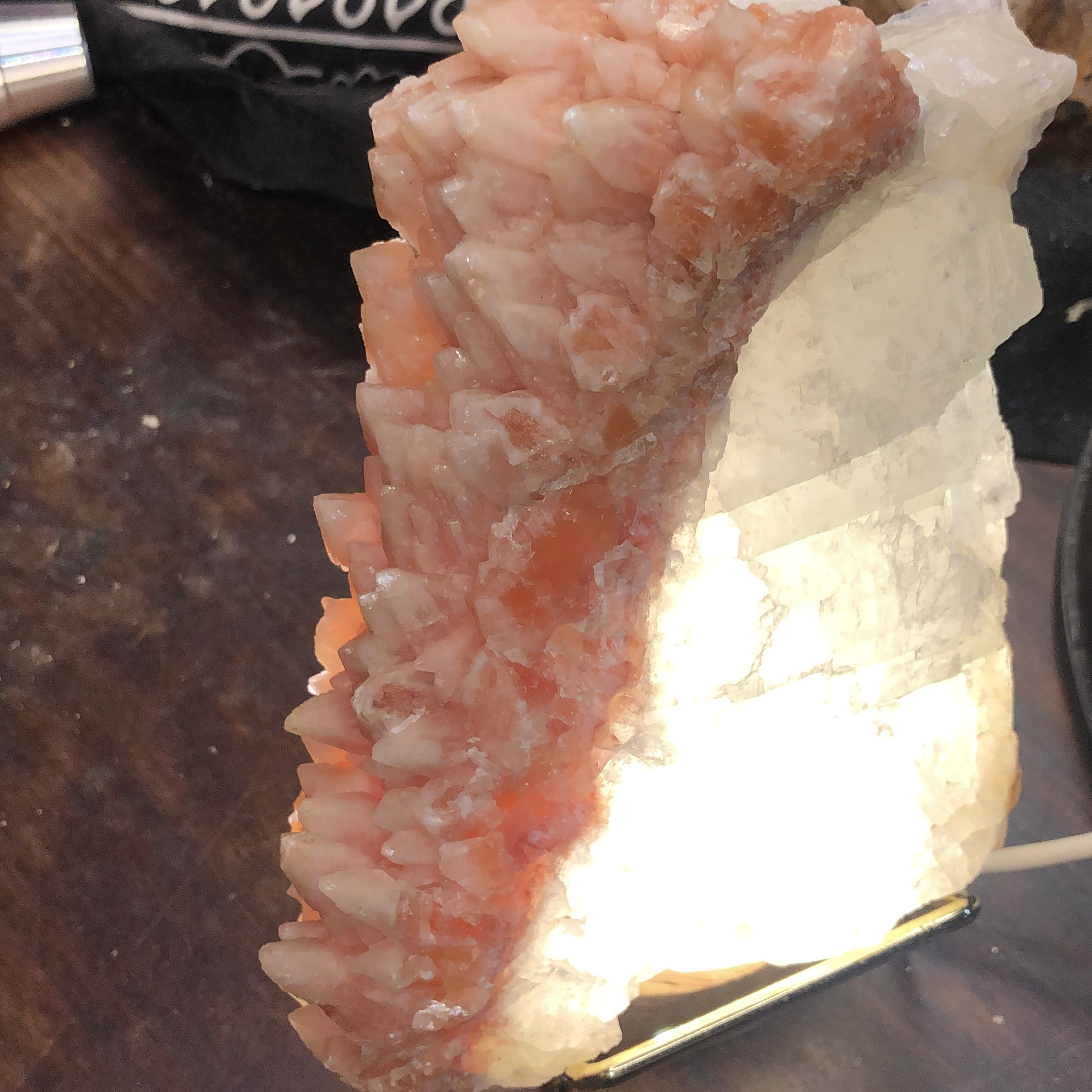 希少石、狼歯方解石、アイスランドスパー、原石粉末、赤色方解石、アイスランドスパー、白色方解石結晶クラスター