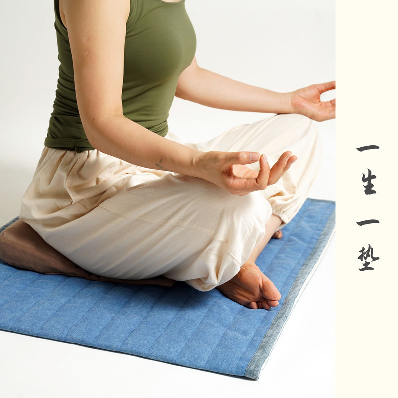Natural Eco-Friendly Pure Cotton Machine Washable Professional Yoga Mat Non-Slip Fitness Meditation Mat Wukong Gray