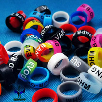 balisong practice toy silicone anti-slip ring forced lattice circle handle ringer safety handle to distinguish the ferrule