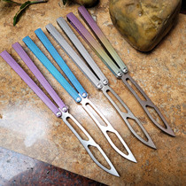 ONE integrated handle Serif Ya line balisong to practice unfired butterfly knife toy REP floral decompression