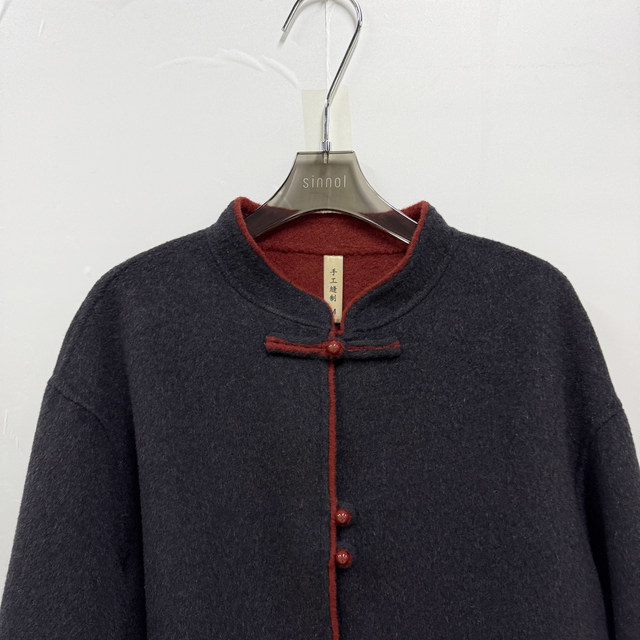 The Same Style as the Mall's E25D002 New Model for Women in 2025, Winter Fashion, Loose Fit, Versatile, Double-Sided Cashmere Coat, Trendy