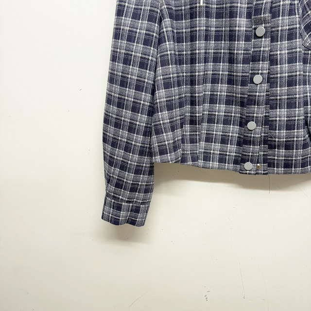 [Same Style in Shopping Malls] Sz26W3209 New Women's 2026 Spring Fashion Loose-Fitting Elegant Plaid Hooded Jacket