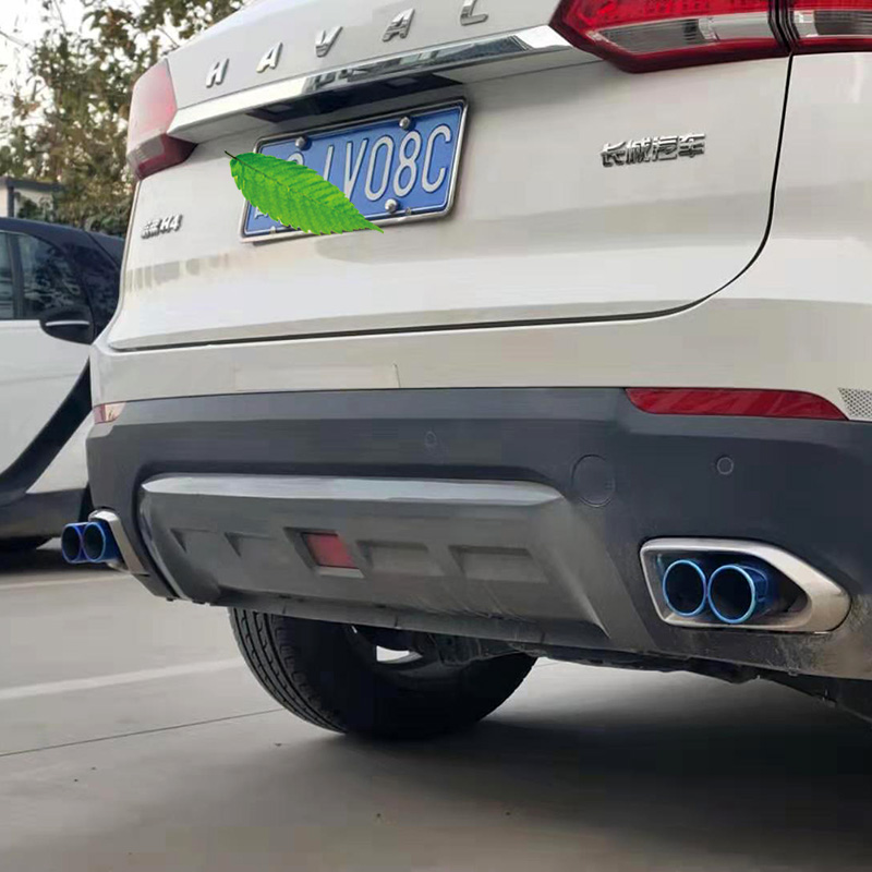 Suitable for Haval H4 F5 modified exhaust pipe tail throat one out two double pipe decoration tail gas hood exhaust pipe accessories