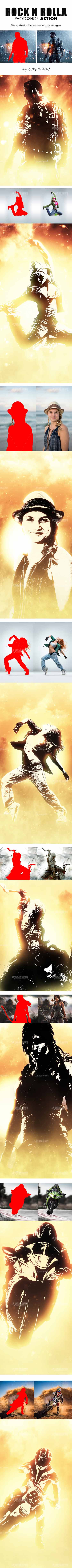 Rock N Rolla Photoshop Action,极品PS动作－暖光艺术