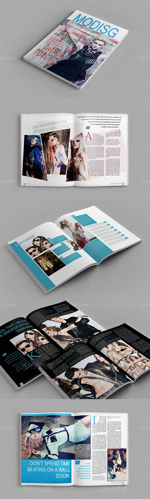 Magazine InDesign Template,indesign模板－商业杂志(通用型)