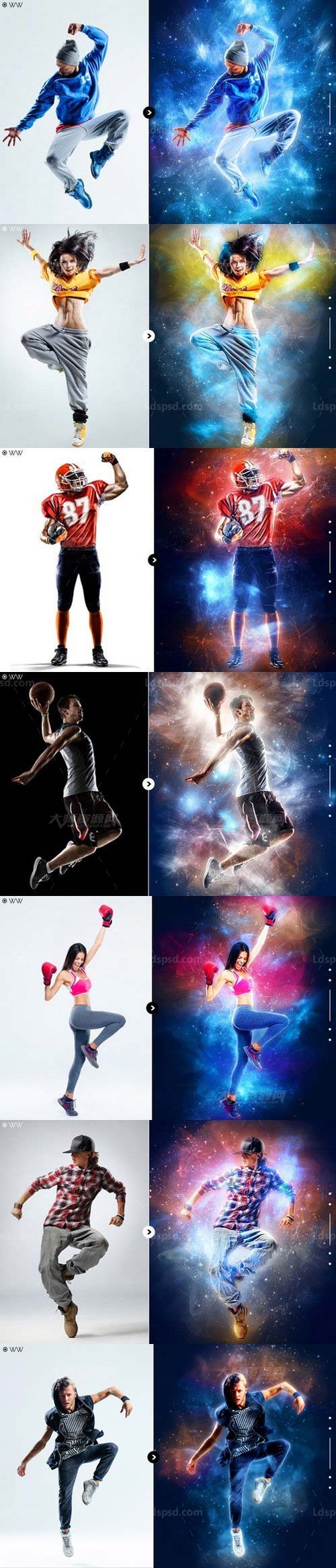 Space Photoshop Action,极品PS动作－宇宙星云(含PDF图文教程)