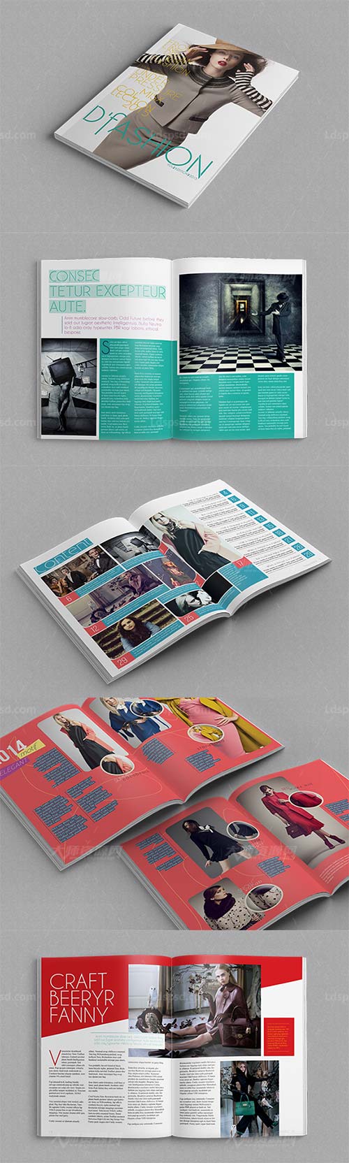 Fashion Magazine InDesign Template,indesign模板－时尚杂志(通用型)