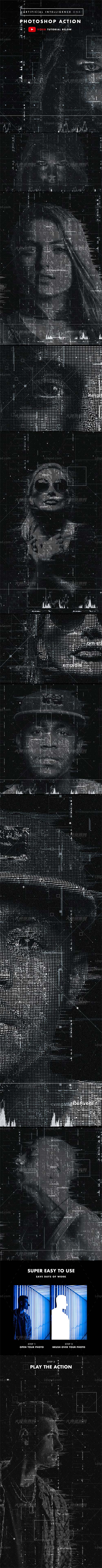 极品PS动作－人工智能(灰调版/含高清视频教程)：Artificial Intelligence One Photoshop Action