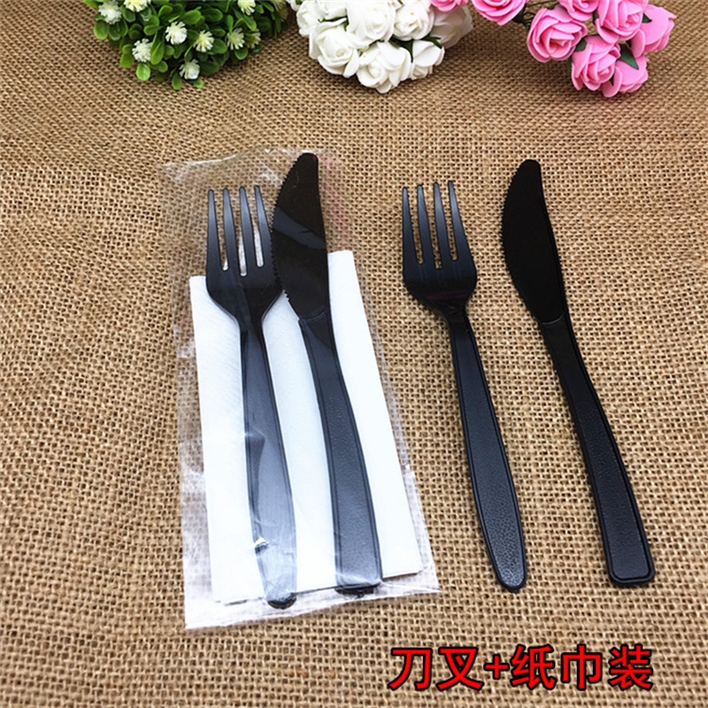 1000 Disposable Knives Pizza Cake Knife Plastic Dessert Knife Western Knife and Fork Individually Packaged Fruit Knife
