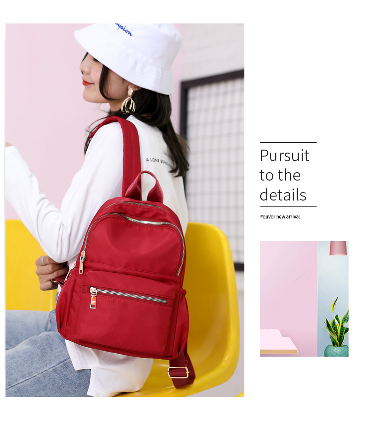 Ba lô nữ 2019 phiên bản Hàn Quốc mới của thủy triều Oxford vải nhỏ ba lô nữ nylon hoang đại học túi vải gió - Ba lô balo laptop zipit