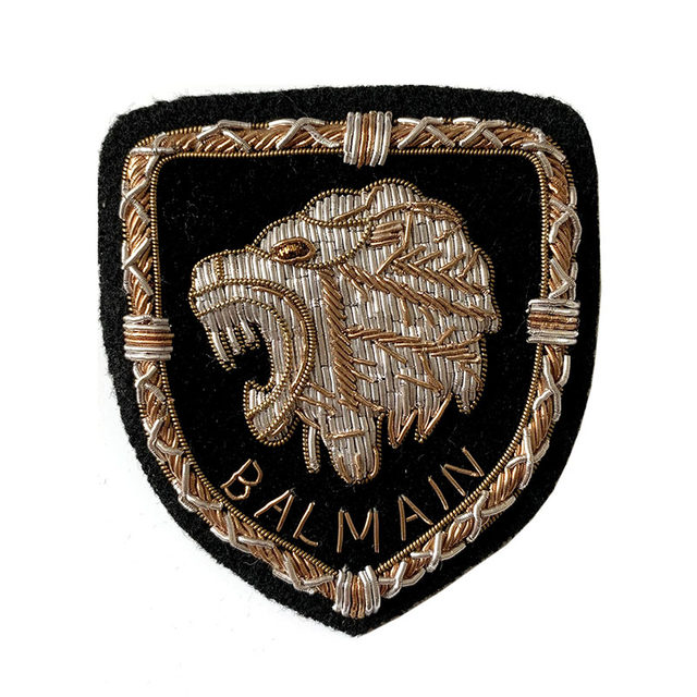 The star with the European design Balmain lion head eagle element Indian silk embroidery DIY badge leather cloth sticker