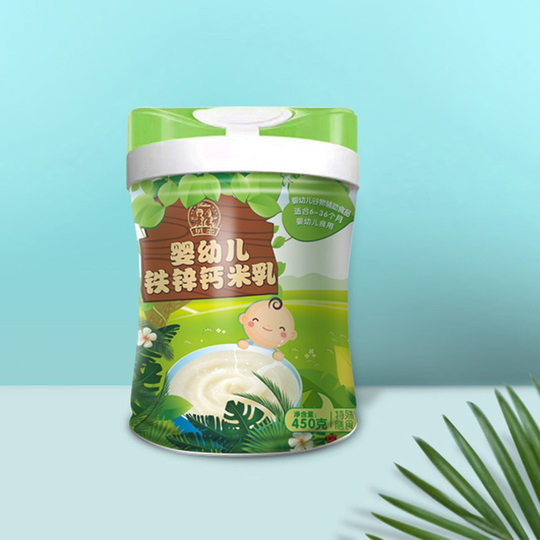 贝恋婴幼儿米乳高铁钙铁锌益生菌营养米粉米糊宝宝辅食450克罐装