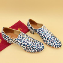 2024 Oriental Famous School Spring and Summer Practice Professional Modern Dance Shoes Womens Medium Heel Denim Medium Heel Soft Sole Dance Shoes