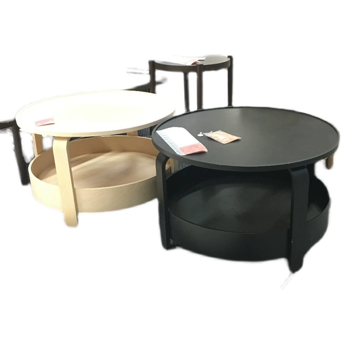 Домашний журнальный столик IKEA Bergby, столик для хранения, приставной столик из массива дерева, простой круглый агент по закупкам мебели IKEA