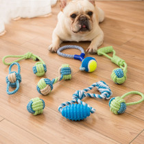 Pet Pooch Grinds to Dull Rope Knot Golden Wool Teddy Beaume Dog Silver Fox Kirkie Bignau Nibble Nibble Nibble Toy