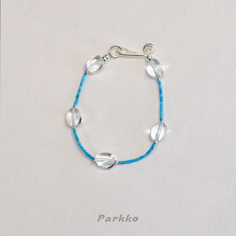 Parkko a String of Raindrops Baby Blue 1mm Ultra-Fine Blue Turquoise White Crystal 925 Silver Bracelet Natural Gift Parkko a String of Raindrops Baby Blue 1mm Ultra-Fine Blue Turquoise White Crystal 925 Silver Bracelet Natural Gift