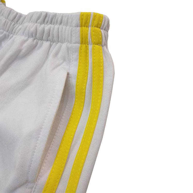 Tùy chỉnh mùa xuân và mùa thu cotton trắng mồ hôi nội tuyến hai thanh đồng phục học sinh quần dài trung tính thẳng quần áo trẻ em xuất khẩu