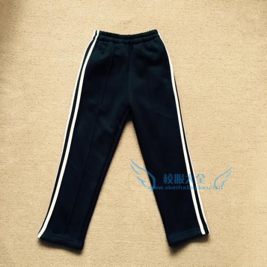 Tùy chỉnh mùa hè mới siêu mỏng cotton màu đen cổ điển dát 3 thanh quần thể thao quần thẳng đồng phục quần ống rộng quần áo sành điệu cho be gái