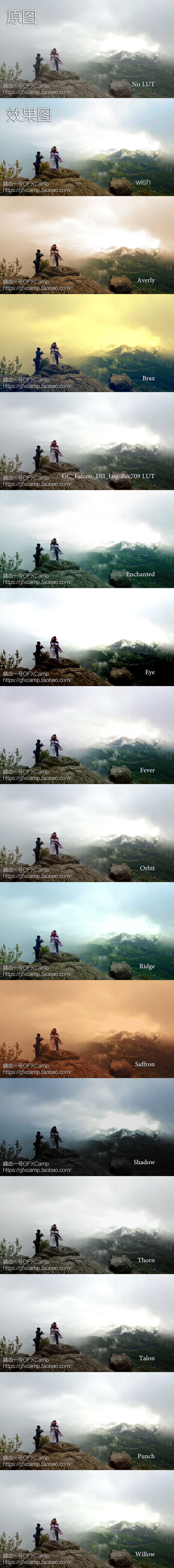 大疆无人机航拍视频调色LUTS预设两套(FCPX/达芬奇/AE/Pr/PS等)