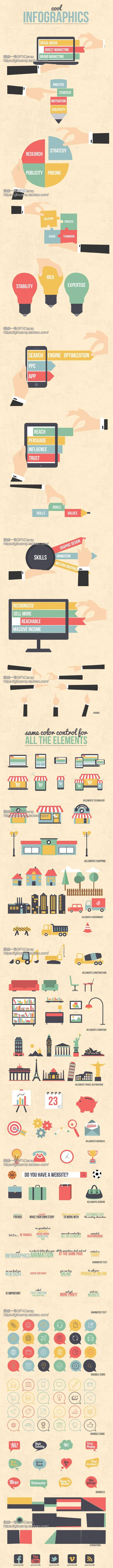 AE模板:扁平化可爱矮小人卡通人物角色动作表情MG动画场景元素解说介绍