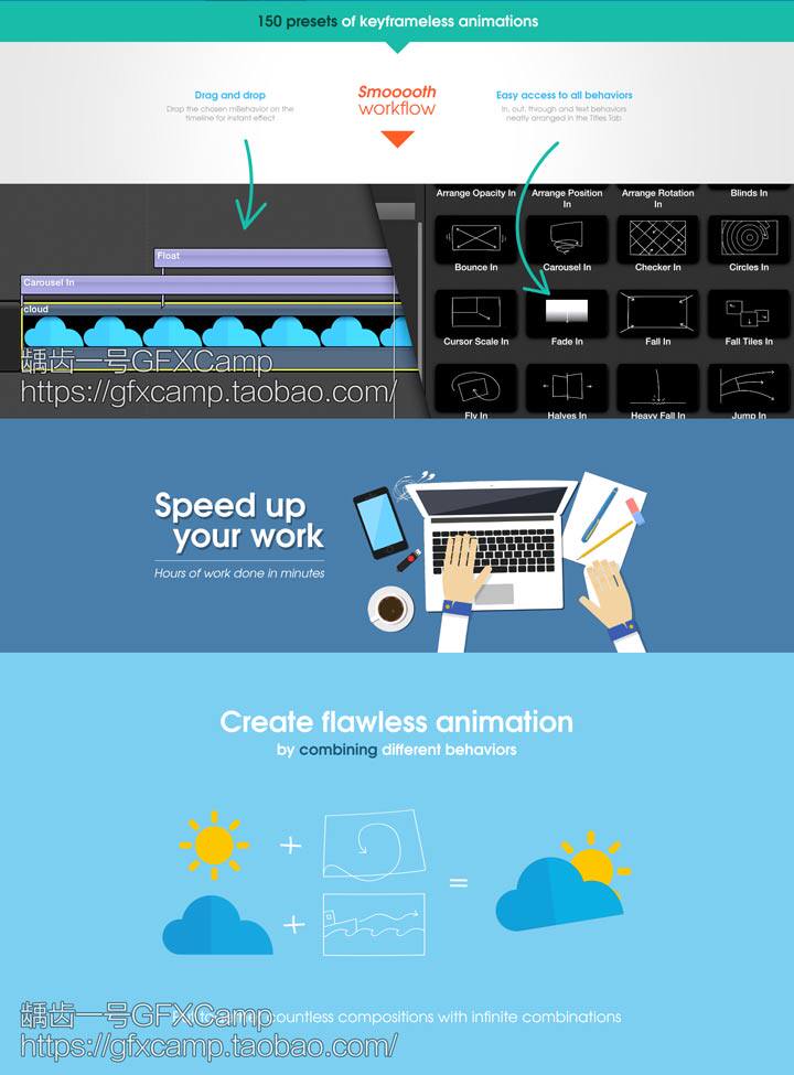 FCPX插件:160组图形动画图片运动动作预设 mBehavior + 教程              FCPX插件：160种图形动画动作预设效果 mBehavior 第1季 + 教程                Final Cut Pro X插件mBehavior图形动画预设FCPX动作效果160个