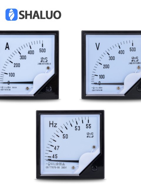 Generator switch distribution box pointer instrument 6L2 ammeter frequency meter Hz 380V500V voltage meter