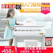 Childrens small Piano simulation electric piano wooden beginner electronic organ 3 Girls 4 boys toys 5 years old 1 gift 2