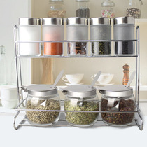 Spice can seasoning box set seasoning bottle jar seasoning bottle with small spoon kitchen supplies pepper jar large