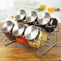 Large sealed seasoning box seasoning tank seasoning bottle jar set seasoning rack kitchen supplies storage bottle storage tank