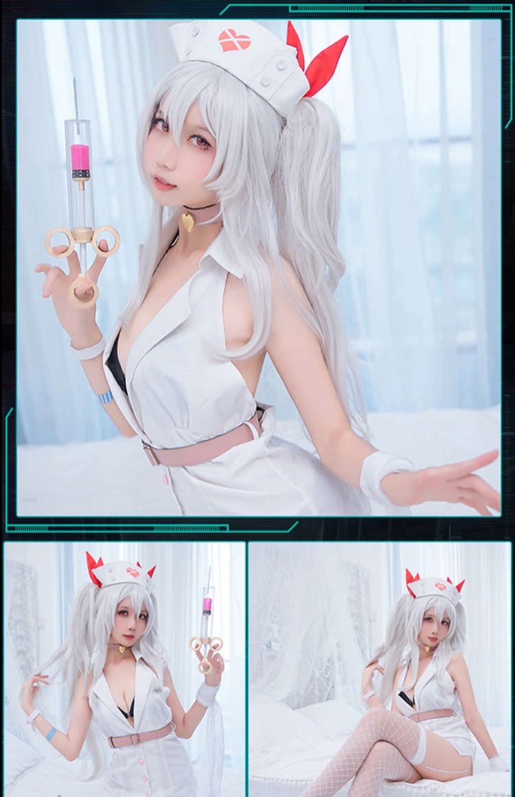 Route 本 巷 tuyến đường màu xanh COS ma cà rồng nhỏ màu trắng phù hợp với y tá quần áo cosplay trang phục nữ ero cosplay