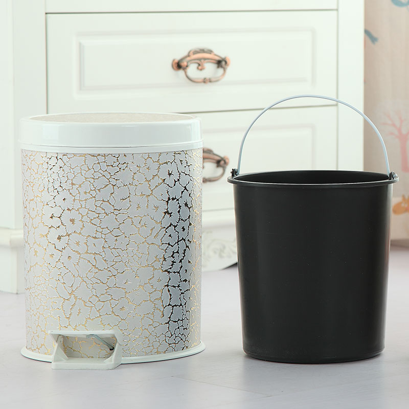 Eurostyle creative big number with lid pedal leather trash can foot in kitchen Living room Home toilet Plastic covered-Taobao