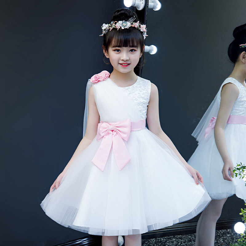 Girl Spring Summer Style Dress Princess Fluffy Dress Girl High-end Temperament Gown Dress Skirt Dresses Large Piano Performance Dress