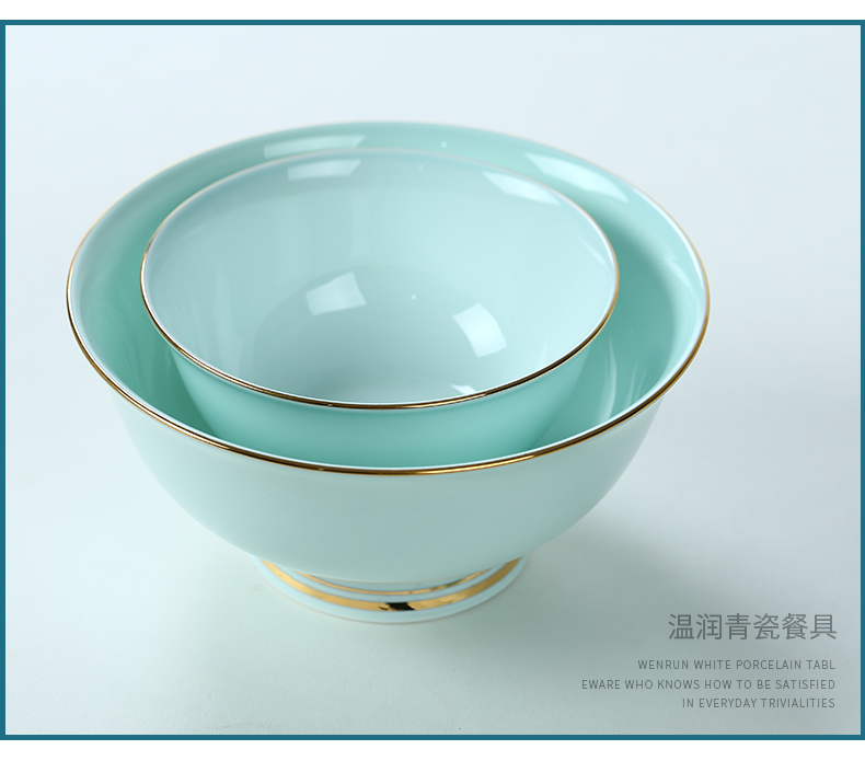 Ipads bowls dish suits for home dishes spoon combination creative up phnom penh celadon bowls of jingdezhen ceramic plate