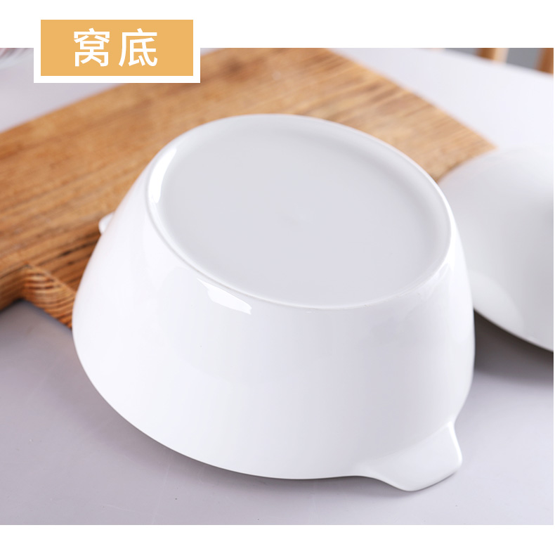 Jingdezhen ceramic big bowl of soup basin household contracted with cover of pure taste soup pot large ipads porcelain soup pot of my ears