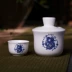 Jingdezhen gốm ấm rượu vang chai rượu vang bộ rượu vang vàng sake rượu vang trắng rượu vang hộ gia đình đặt hai cân rưỡi - Rượu vang chén uống rượu Rượu vang