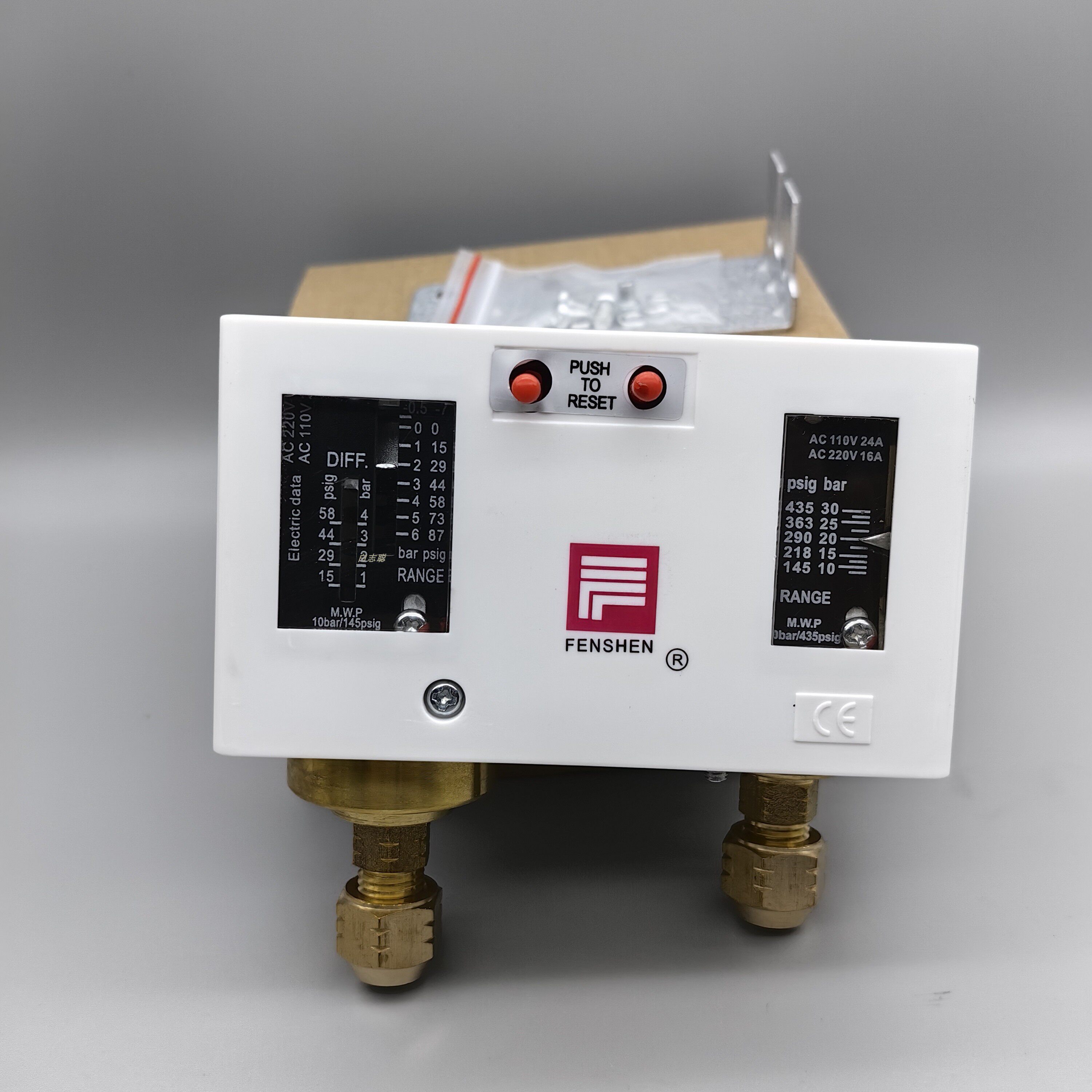 奉申品牌气压开关 P830HME空调压力控制器 高低压保护控制器 空调压力保护器 高压手动气压开关
