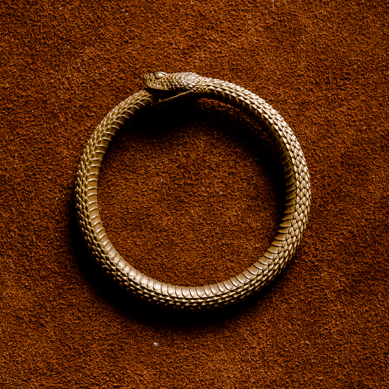 Original Brass Snake Keychain with Biting Tail Design, Vintage and Unique Bag Accessory Original Brass Snake Keychain with Biting Tail Design, Vintage and Unique Bag Accessory