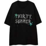 Xpkaeax оригинальный бренд Tide Buo Chao Drilling Drill Drill T -Shirts American Street Leisure Простые ветер колледжа лето