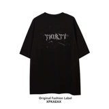 Xpkaeax оригинальный бренд Tide Buo Chao Drilling Drill Drill T -Shirts American Street Leisure Простые ветер колледжа лето