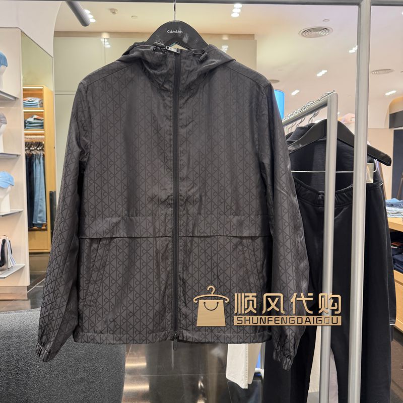 Ck Jeans 26 Autumn New Men's Water-Repellent Old Flower Print Double Zipper Hooded Sports Jacket 4Rh553G Ck Jeans 26 Autumn New Men's Water-Repellent Old Flower Print Double Zipper Hooded Sports Jacket 4Rh553G