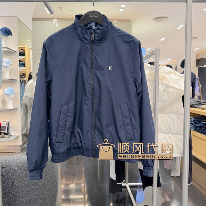 Ck Jeans Genuine Product from the Store, Winter 26 Trendy Casual Simple Letter Zipper Stand Collar Cotton Jacket 4Re515G Ck Jeans Genuine Product from the Store, Winter 26 Trendy Casual Simple Letter Zipper Stand Collar Cotton Jacket 4Re515G