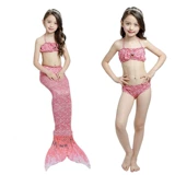 Купальник, наряд маленькой принцессы, детский раздельный комплект, крой «рыбий хвост», 3 предмета, в западном стиле